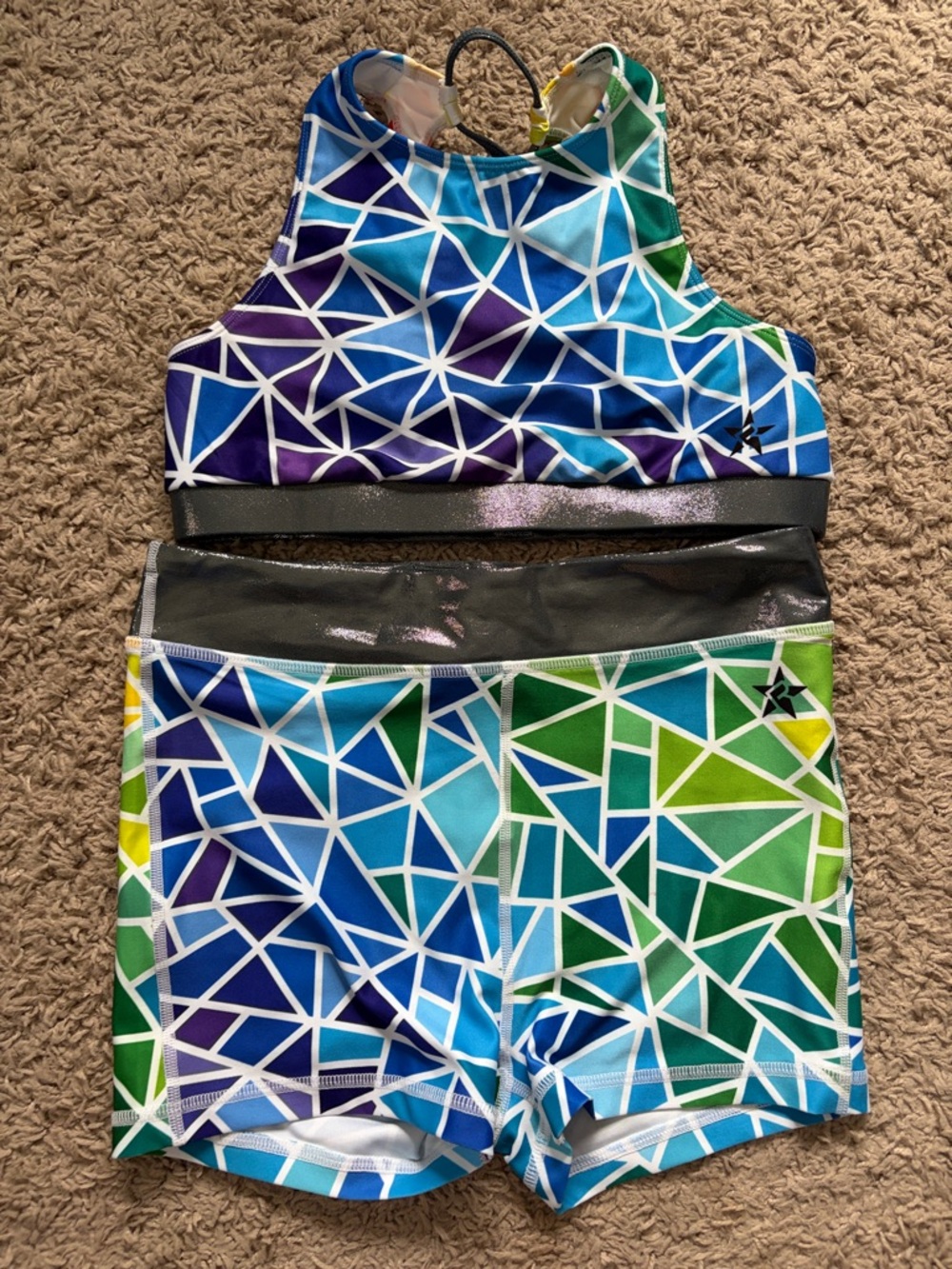 Rebel Geometric Blue-Green set